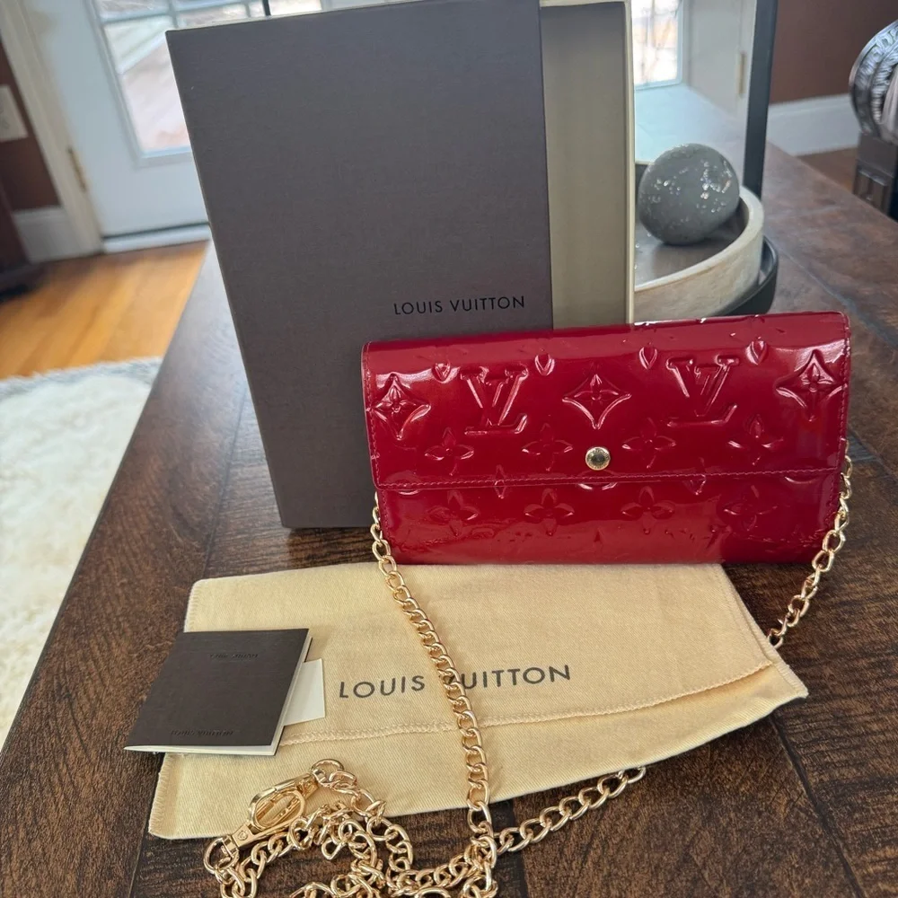 Louis Vuitton Red Patent Leather Wallet